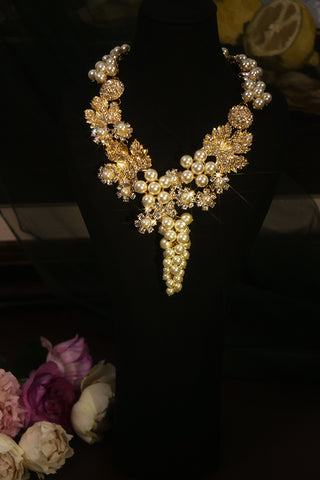Grape of Eden - Necklace and Brooch Set